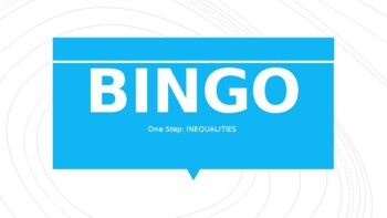 Bingo: One Step Inequalities by Clever Compound | TPT