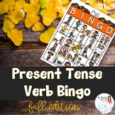 Bingo: Present Tense Verb Endings Fall Edition