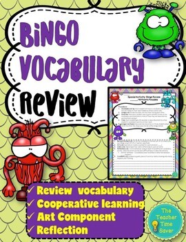 Preview of Science Vocabulary Bingo Review Activity Worksheet Handout