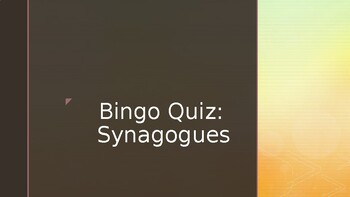 Preview of Bingo Quiz - activity template!