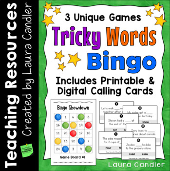 Preview of Tricky Words Bingo Spelling and Vocabulary Game