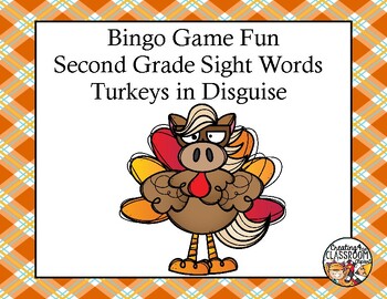 Preview of Bingo Sight Words Review Game| Second Grade Reading Skills| Thanksgiving