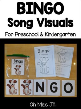 Preview of Bingo Song Visuals for Preschool and Kindergarten