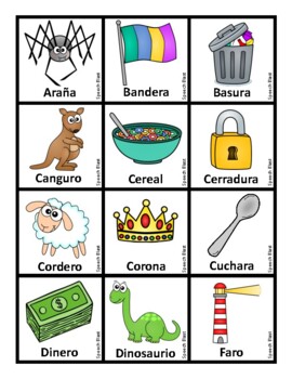 Bingo Spanish Tap R Articulation Game by Speech Blast | TpT