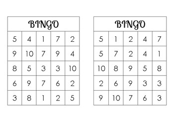 Bingo Subtraction Game 1 to 12 by Ms Clarke Hinch | TPT