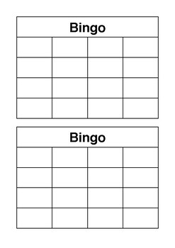 Bingo Template by Encouraging Little Learners | TPT