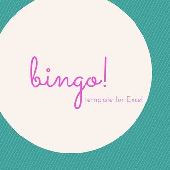 Preview of Bingo Template on Excel