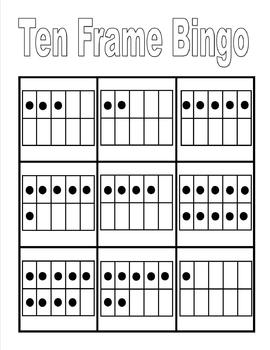 Preview of Bingo Useing Ten Frames
