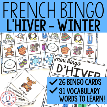 Preview of Bingo d'hiver! (FRENCH Winter Bingo)