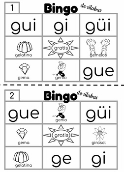 Bingo de Silabas by Maestra Duteil | TPT