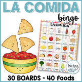 Bingo de la comida - Food Bingo Game in Spanish