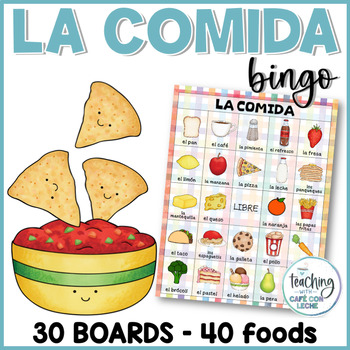 Preview of Bingo de la comida - Food Bingo Game in Spanish