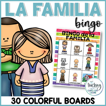 Preview of Bingo de la familia - Family Bingo Game in Spanish