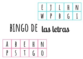 información puesto Sufijo Bingo de las letras/Letter bingo by Educa Minikids | TPT