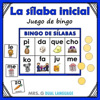 Bingo de sílabas by Mrs G Dual Language | Teachers Pay Teachers