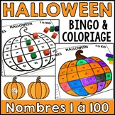 Bingo et coloriage - Nombres 1 à 100- French Halloween Bin