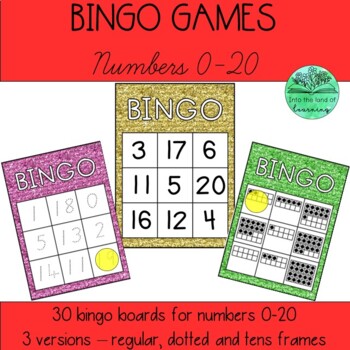 Bingo for Numbers 0-20 by Learning With Miss Morello | TpT