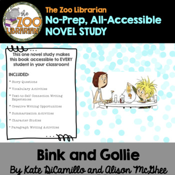 Preview of Bink and Gollie by Kate DiCamillo/CCSS Aligned Novel Study
