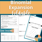 Binomial Expansion using Pascal's Triangle Foldable Notes 
