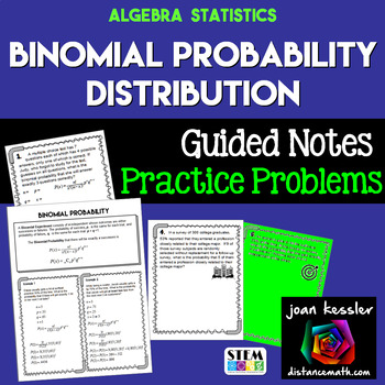 Preview of Binomial Probability Distribution Notes   Practice Statistics