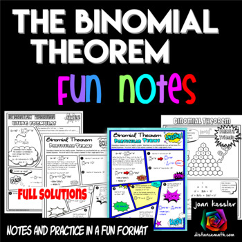 Preview of Binomial Theorem FUN Notes Doodle Pages