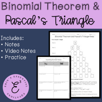 Preview of Binomial Theorem and Pascal's Triangle