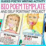 Bio Poem Template and Self Portrait Activity for April National Poetry Month 