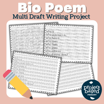 Preview of Bio Poem Templates Multi Draft Writing Project