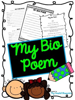 Preview of Bio Poem Writing, templates, brainstorming