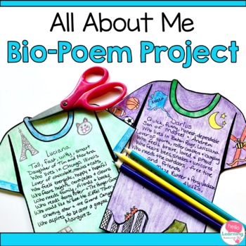 Preview of All About Me Project - Back to School Bio Poem Activity
