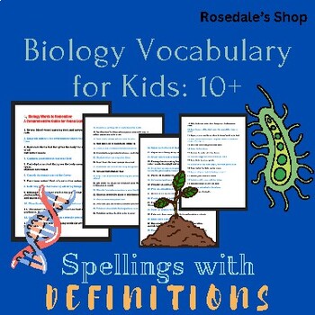 Preview of BioVocab Explorer: A Journey Through 65 Essential Biology Words for Kids 10+