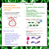 Biochemistry Learning Activities for AP/Advanced Biology (Distance Learning)
