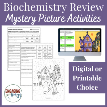 Biochemistry Review Hidden Picture Halloween Activities by Engaging Biology