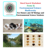 Biodiversity - Environmental Science - Word Search Workshe