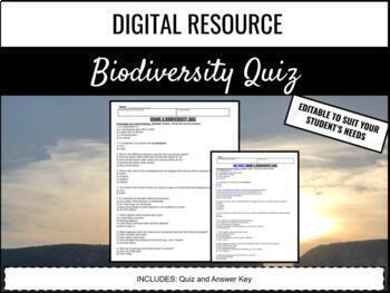 Preview of Biodiversity Quiz