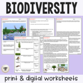 Biodiversity - Reading Comprehension Worksheets