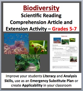 Preview of Biodiversity - Science Reading Article - Grades 5-7