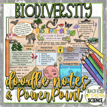 Preview of Biodiversity Doodle Notes & Quiz + PowerPoint