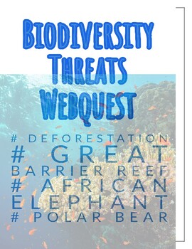 Preview of Biodiversity Threats Webquest