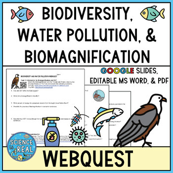 Preview of Biodiversity, Water Pollution, and Biomagnification Webquest