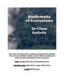 Biodiversity of Ecosystems activity