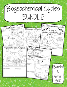 Preview of Biogeochemical Cycle Doodle Notes BUNDLE