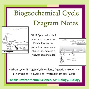 Preview of Biogeochemical Cycles Diagram Notes-AP Env.Science., Biology, Distance Learning