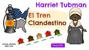 Preview of Biografía de Harriet Tubman SS TEKS 3.11.B