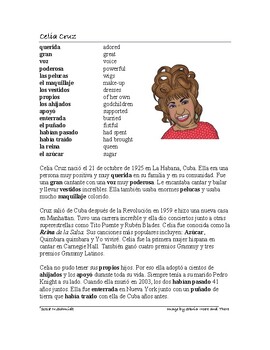 Preview of Celia Cruz Biografía: Spanish Biography on Afrolatina Singer