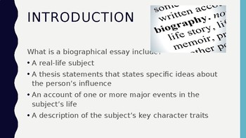 how to make a biographical essay