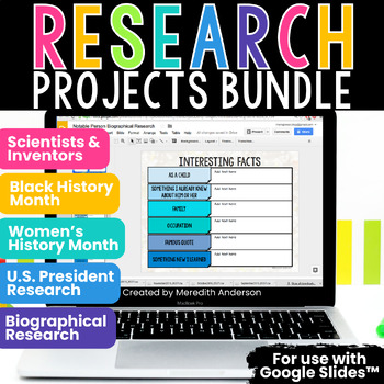 Preview of Biography Project Research Templates BUNDLE