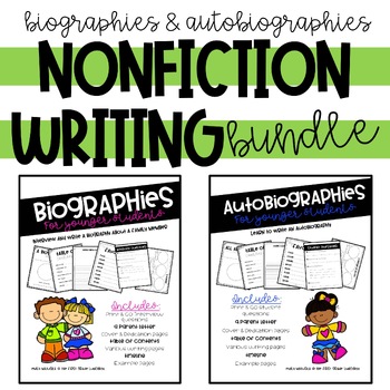 Preview of Biographies & Autobiographies for Younger Students BUNDLE