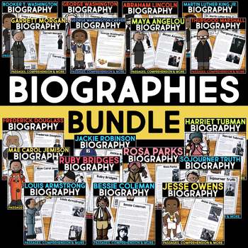 Preview of Biography Research BUNDLE - Informational Report - Book Report Template Poster