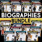 Biography Research BUNDLE - Informational Report - Book Re